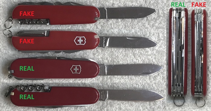 Fake Victorinox knives Fake Gerber knives